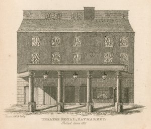 Königliches Theater, Haymarket, London, abgerissen 1821 von English School