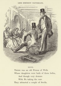 Es war eine alte Person von Wells (Gravur) von English School