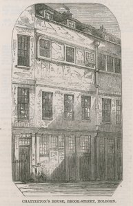 Thomas Chattertons Haus, Brooks Street, Holborn, London von English School
