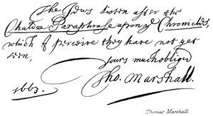 Thomas Marshall von English School
