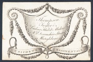 Thompson, Schneider und Damenkleidermacher, Visitenkarte von English School