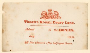 Ticket für Drury Lane Theatre, London