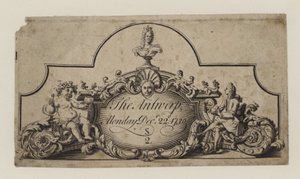 Eintrittskarte für The Antwerp, 22. Dezember 1730 von English School