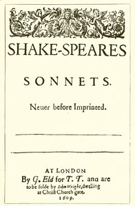 Titelseite von Shakespeares Sonetten, 1609