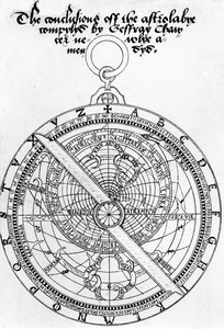 Titelseite für The Conclusions of the Astrolabye Compylyd von Geoffrey Chaucer, neu bearbeitet von Walter Stevins, ca. 1555