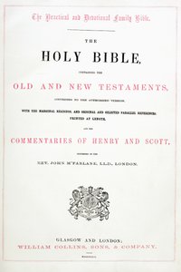Titelseite der Heiligen Bibel von English School