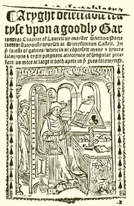 Titelseite von John Skeltons Goodly Garlande von English School