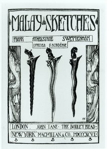 Titelseite von Malay Sketches von Frank Athelstane Swettenham, veröffentlicht 1896 von English School