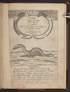 Titelseite von The Ages of sin, or, Sinnes birth & growth von English School