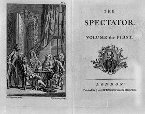 Titelseite des ersten Bandes der gesammelten Ausgabe von The Spectator