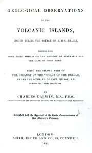Titelseite zu Geological Observations on the Volcanic Islands von Charles Darwin, 1844