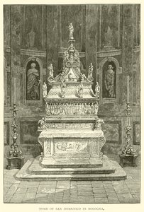Grab von San Domenico in Bologna (Stich) von English School