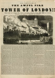 Tower von London Feuer, 1841 von English School