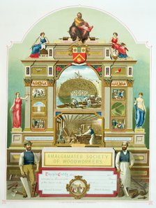 Handelszeichen der Amalgamated Society of Woodworkers, 1860
