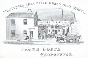 Handelskarte, Birmingham Soda Water Works von English School
