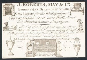 Handelskarte, J Roberts, May & Co von English School