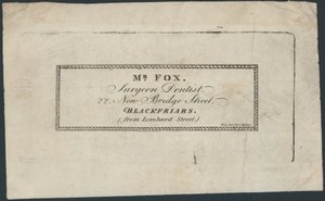 Visitenkarte, Mr Fox von English School