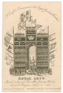 Handelskarte für R. Duffell, Illuminatoren der Königlichen Gärten Vauxhall