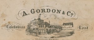 Handelskarte von A Gordon & Co