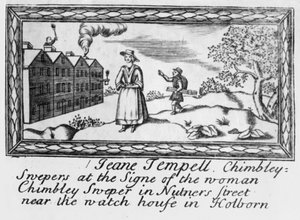 Handelskarte von Jeane Tempell, Schornsteinfeger von English School