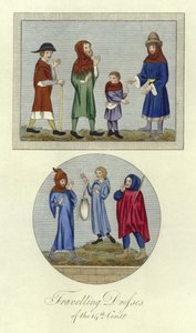 Reisekleider des 14. Jahrhunderts von English School
