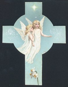 Zwei Engel, Weihnachtskarte