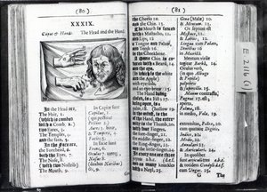 Zwei Seiten aus Orbis Sensualium Pictus von Comenius, 1659