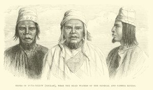 Typen von Futa-Jallon, Foulah, nahe den Quellgebieten der Senegal- und Gambia-Flüsse von English School