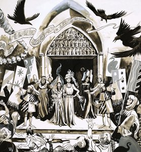 Unbekannte Märchenhochzeitsillustration von English School