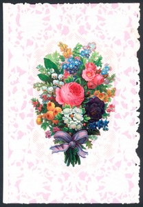 Blumige Valentinstags-Grußkarte von English School