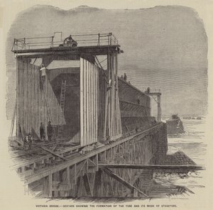 Victoria-Brücke, Querschnitt zeigt die Bildung des Rohrs und seine Bauweise