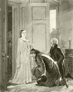 Victoria wird als Königin begrüßt (Gravur) von English School