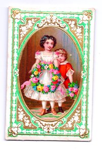Viktorianische Weihnachtskarte, ca. 1880