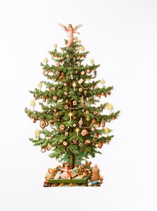 Viktorianische Weihnachtskarte, um 1880 von English School