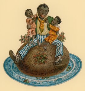 Illustration eines viktorianischen Weihnachtspuddings