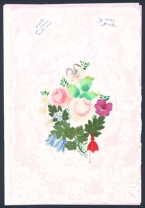 Viktorianische Valentinskarte von English School