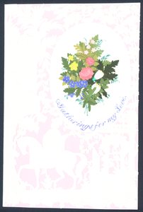 Viktorianische Valentinskarte von English School