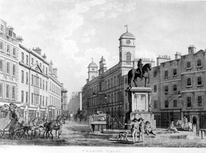 Ansicht in Charing Cross in Richtung Northumberland House, 1795