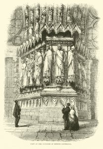 Ansicht im Inneren der Kathedrale von Reims, September 1870