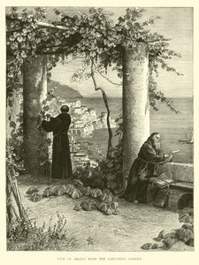 Blick auf Amalfi vom Kapuzinergarten von English School