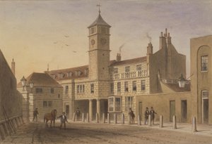 Ansicht von Bridge House in Bridge Yard, Tooley Street, 1846 von English School