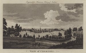 Ansicht von Chertsey, Surrey (Stich)