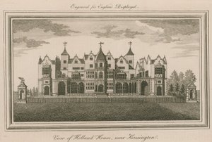 Ansicht des Holland House, nahe Kensington von English School