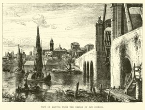 Blick auf Mantua von der Brücke San Giorgio von English School