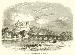 Ansicht von Pau, Geburtsort von Heinrich IV. von English School
