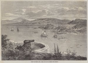 Blick auf Point Levi von den Zinnen von Quebec