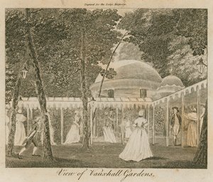 Ansicht der Vauxhall Gardens, London