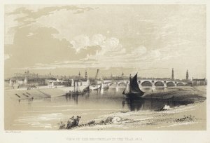 Ansicht des Broomielaw im Jahr 1802 (Stich) von English School
