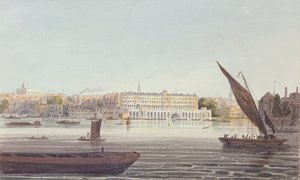 Ansicht der Flussfront des neuen Somerset House, von Bankside, 1796 von English School