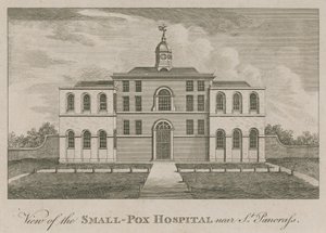 Ansicht des Pockenkrankenhauses bei St Pancras, London
